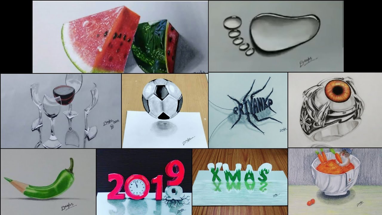 Some of my 2018 drawing collection - YouTube