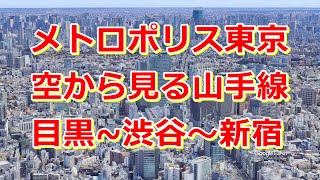 メトロポリス東京: 空から見る山手線・目黒〜新宿