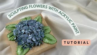 How to Pipe a Hydrangea Flower with Acrylic Paint | Full Detailed Tutorial (From Start to Finish)