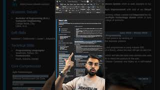Resumé for freshers! Tech and non tech 📝 #Placement #Employment #IT #Job #Engineering #Technology