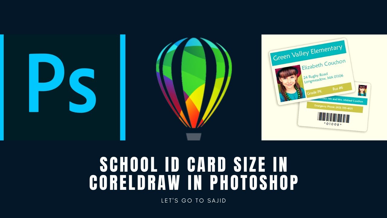 School id Card size in Coreldraw in Photoshop | Let's Go To Sajid