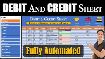 How to Create Debit and Credit Account Ledger in Microsoft Excel | Debit and Credit in Excel