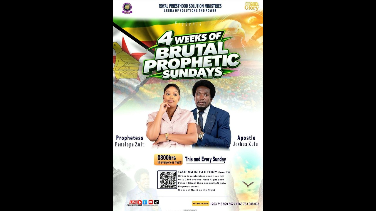 WEEK 2 OF BRUTAL PROPHETIC SUNDAY SERVICE WITH APOSTLE JOSHUA ZULU [11/10/2026]