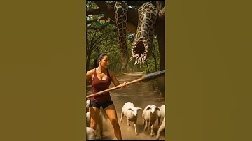 "The compassionate woman took the risk and saved the innocent lambs!"