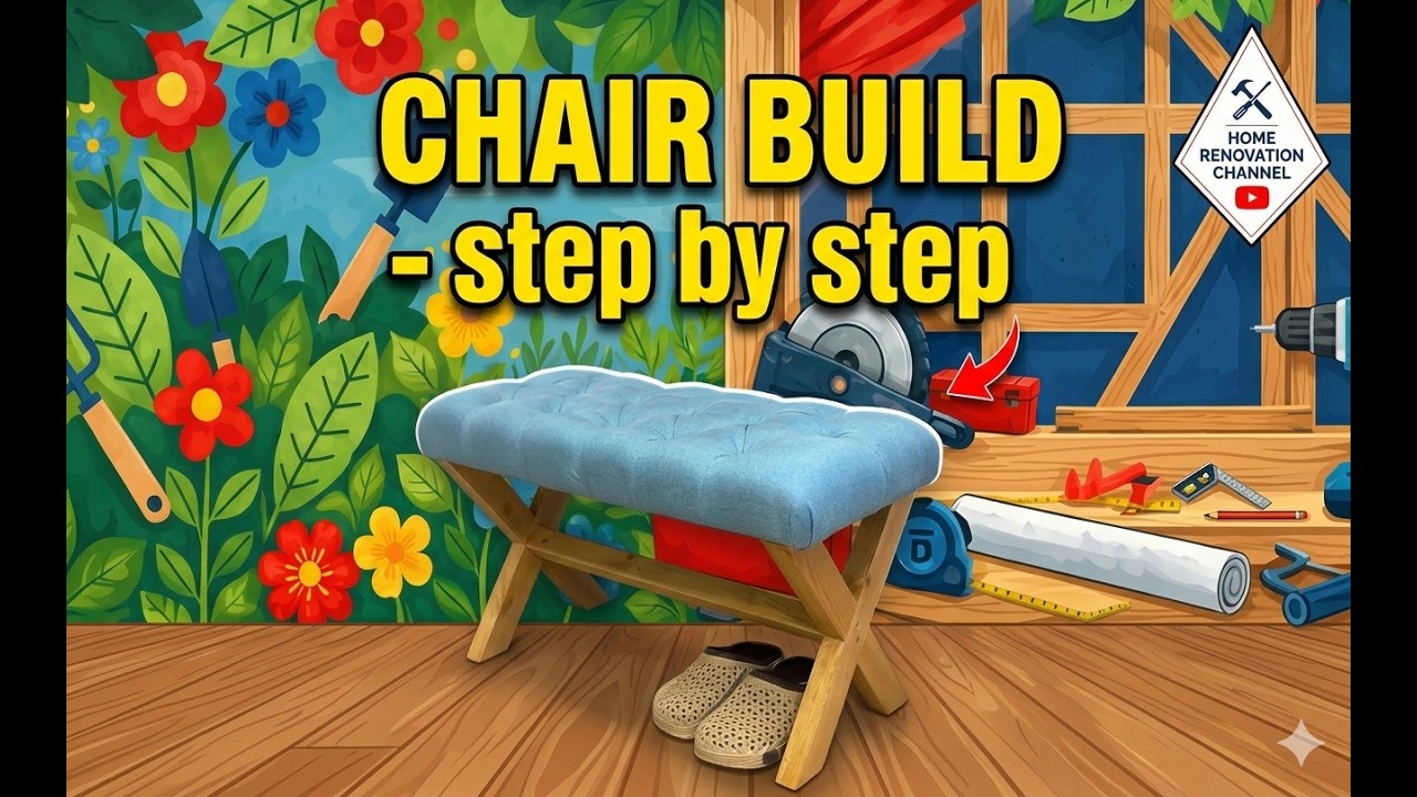DIY Chair Build Step by Step | Wood and Fabric Project