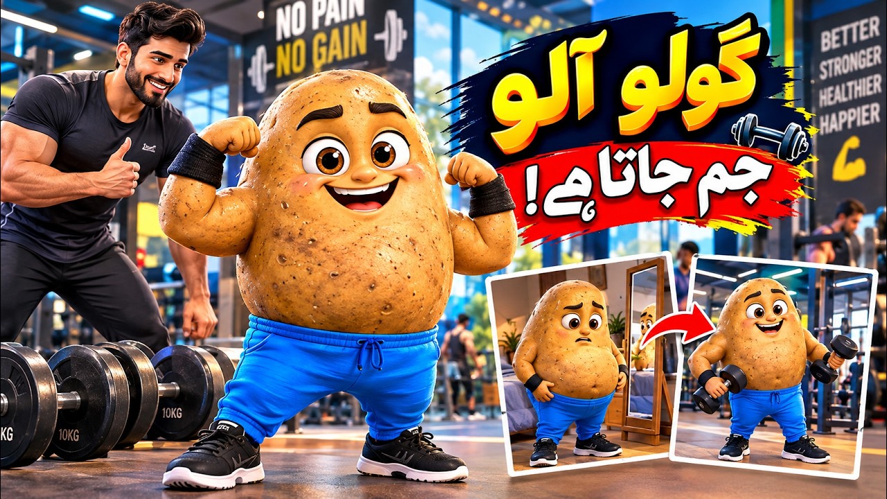 Aloo gaya gym | ai animation | Mustafa Ali animation - YouTube