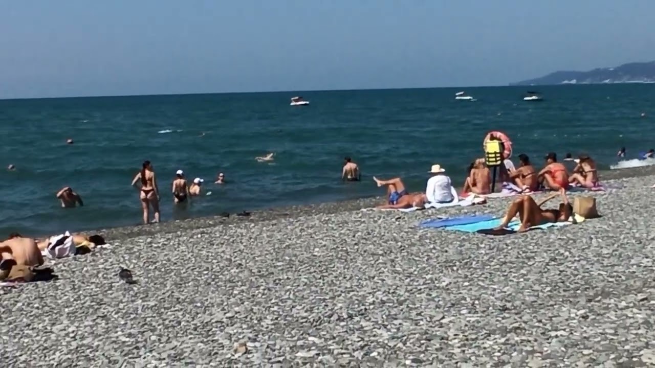 Sochi Black Sea Riviera Beach Walk   