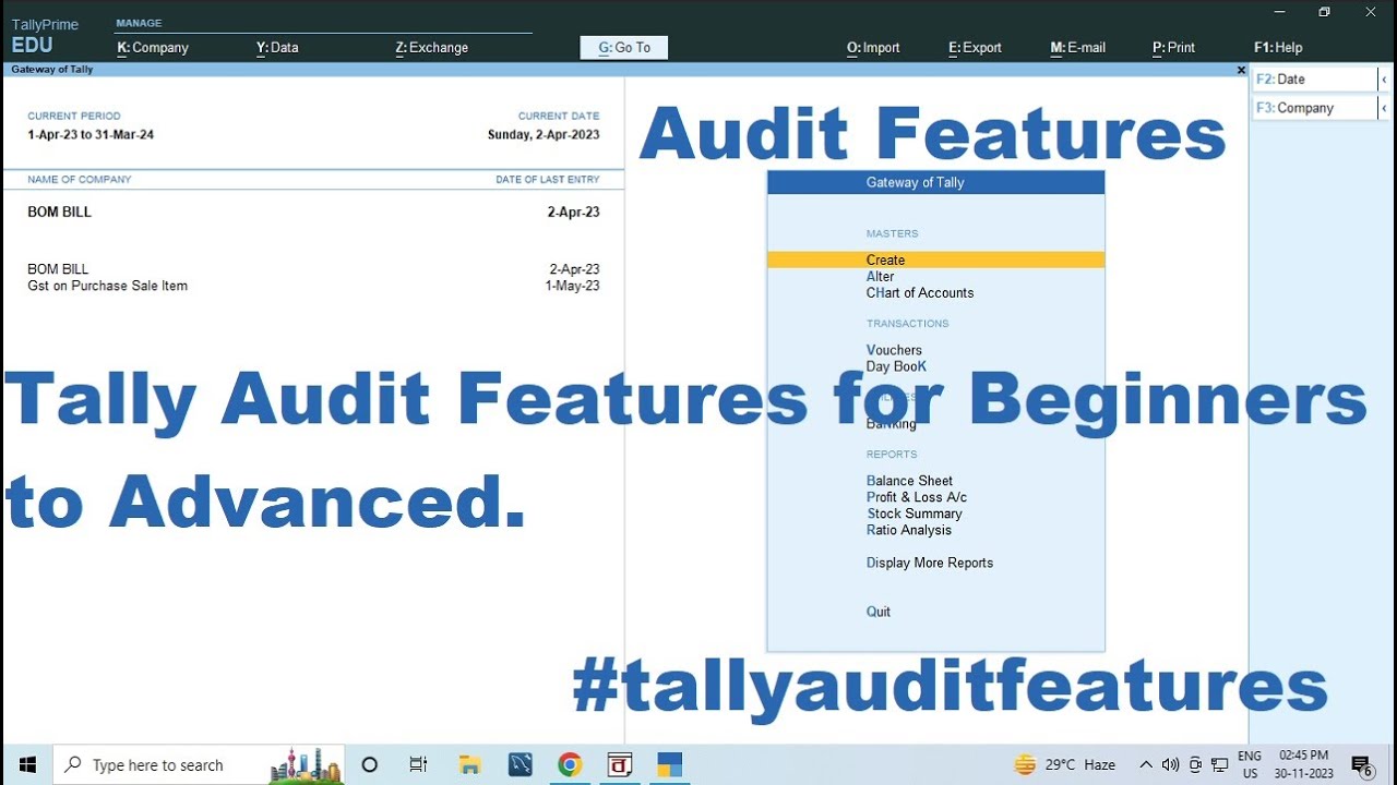 Tally Audit Features in Tally Prime , Tally Prime Logo Set , Audit ...