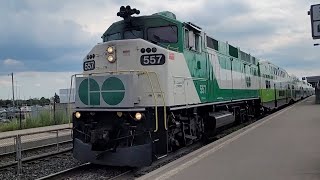(29 Minutes Late/F59 557/Mid Old Cab Car 230) GO 1972 (Niagara Excursion) - 557 With 333 At Bronte