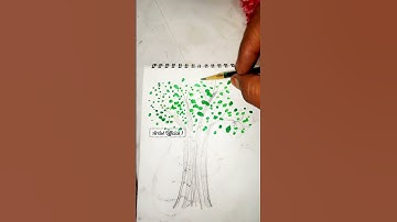 Easy tree drawing  || #tree #art #shorts #youtubeshorts
