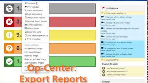 Op Center TechTips Export Reports