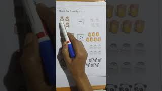 Check for equality,Greater, Equal, Counting,1 to 10,#learning #ytshorts #viral