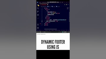 😎😎 PRO Dynamic Footer Using JavaScript! (New COOL Way) #shorts #javascript #programming #html
