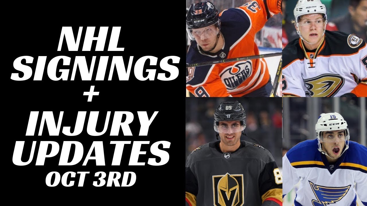 Latest NHL Signings \u0026 Injuries - YouTube