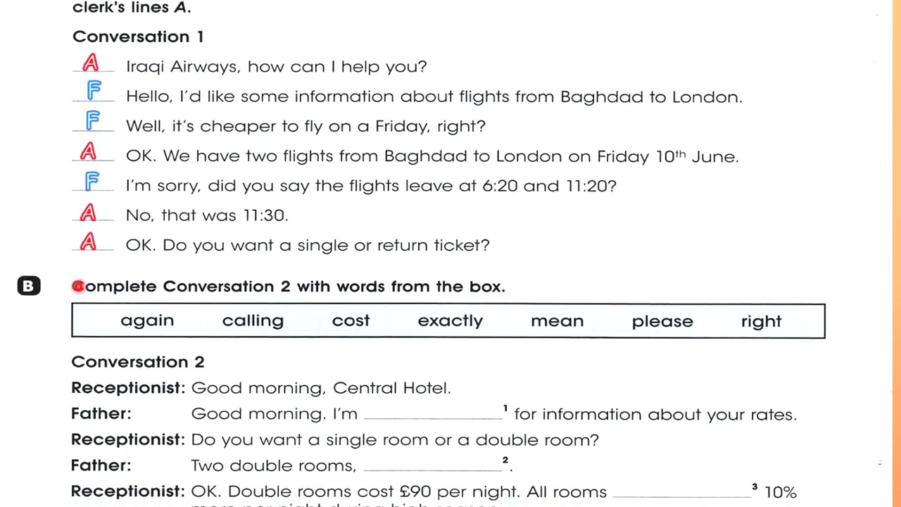 حل صفحة 54 و 55 نشاط انكليزي رابع اعدادي