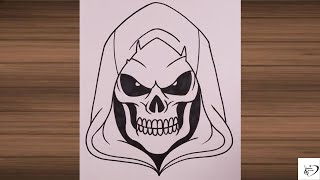 How to Draw the Grim Reaper | How To Draw Grim Reaper for Beginners |  Draw Grim Reaper Cute Cartoon