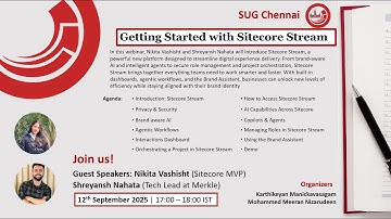 SUG Chennai | Getting Started with Sitecore Stream 20250912 170415 Meeting Recording