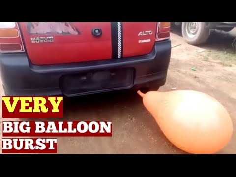 balloons-popping-sound-effect-video-on-youtube-for-children's/kids-by-car-exhaust-through-silencer