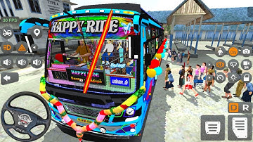 💥Best Full Lighting Happy Ride Bus Simulator Indonesia different Map Mod Android Gameplay Video 