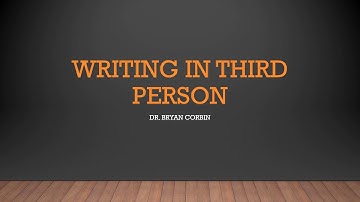 How to Write in Third Person