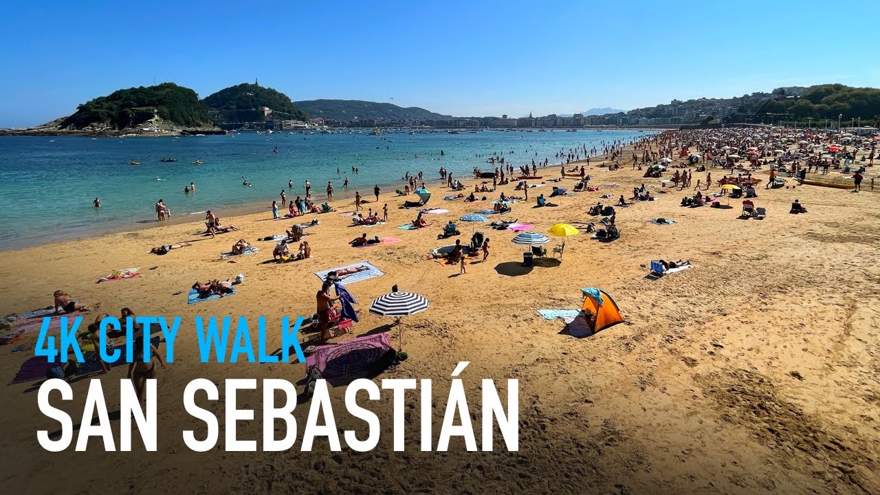 San Sebastián (Donostia-San Sebastian) – Beautiful Basque Country | 4K Walking Tour