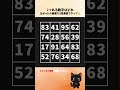 【数字の脳トレ】　同じ2桁の数字探し！ #シニア #脳セラピー #脳トレ #クイズ #猫クイズ