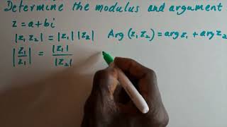 Finding the modulus and argument 1