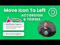 How to move the divi toggle and accordion icon to the left