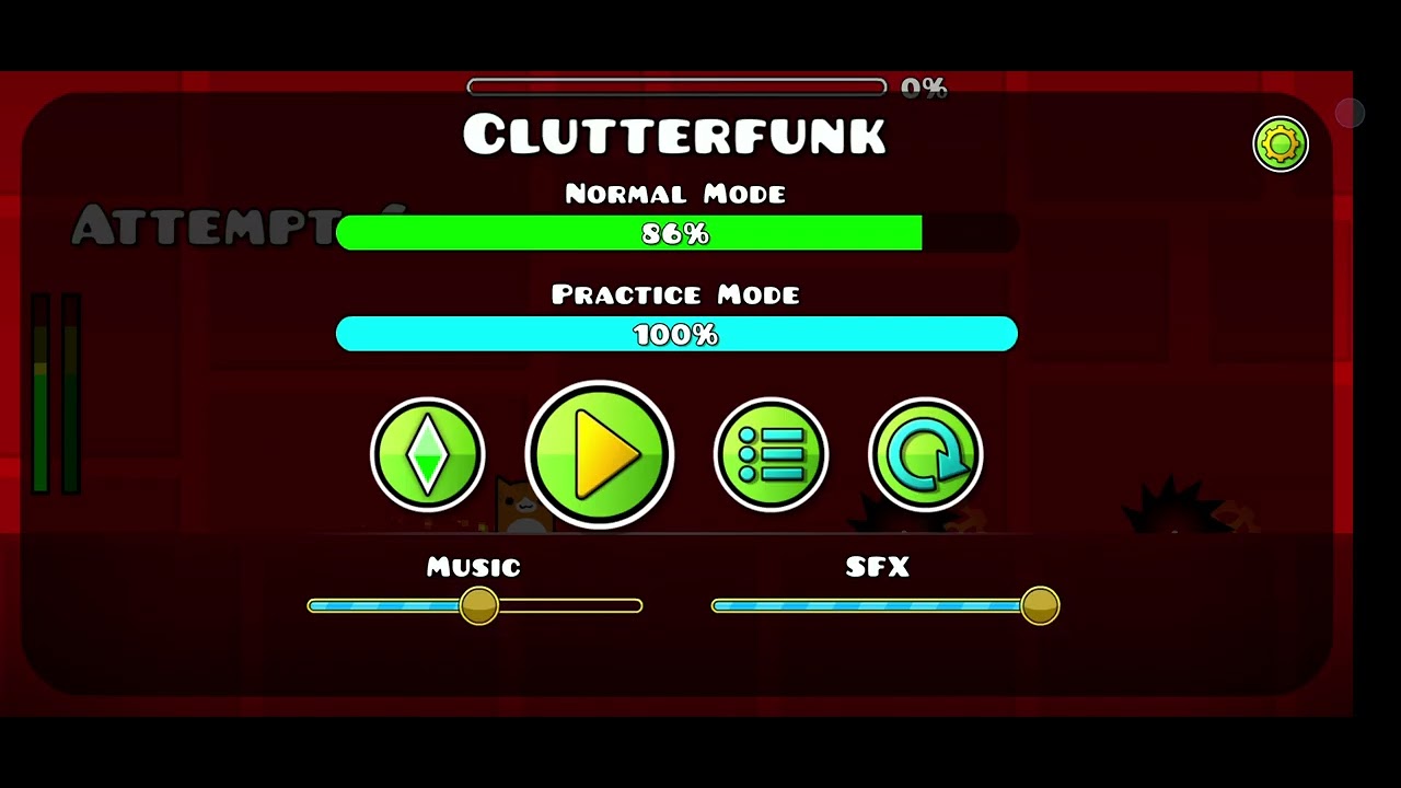 I finally beat clutterfunk( hell ) yea im not touching this level EVER ...