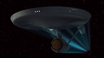 Star Trek TOS Enterprise out of Warp Approach