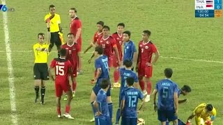 Indonesia vs Thailand : 4 pemain kartu merah buntut ribut di akhir pertandingan