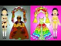 Học Làm Búp Bê Giấy - Váy Cưới Dát Vàng cho Squid Game Doll - Câu Chuyện Của Barbie