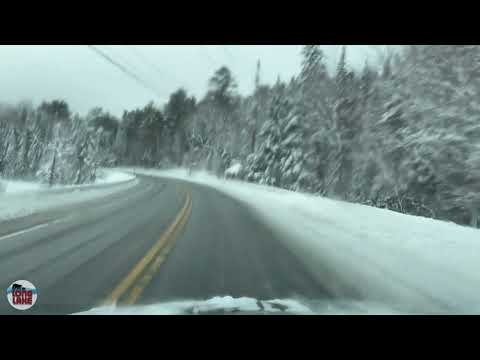 2023 03 Long Lake New York Driving along Newcomb Road and Tarbell Hill