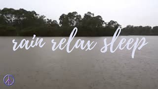 HEAVY RAIN at Jells Park Lake/ ASMR Sedative Relax/ Sleep/ Study/ Insomnia/ Heavy Rain Sounds