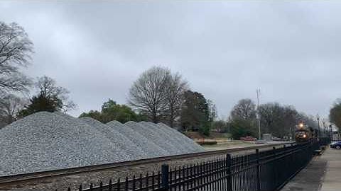 NS 213 hotshot intermodal by Mt. Magnolia w/ a smoking trio of GE