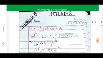 Applied Math-II Chapter-6 Lecture-2 Integration