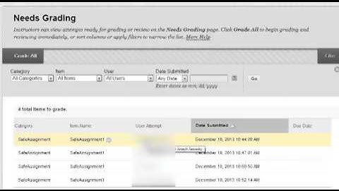 Blackboard 9.1.13: Download Single Safeassign Submission