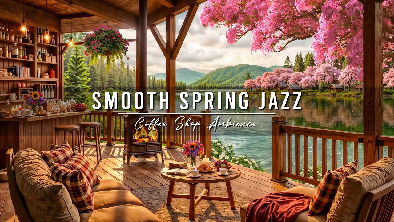 Smooth Spring Morning Jazz for Stress Relief 🌸 Cozy Coffee Shop Ambience with Jazz Relaxing Music