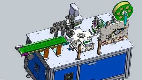 Automatic dividing disc arc labeling machine||3Dmodel design||Packing machine#000001