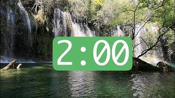 2 Minute Timer - Waterfall Background and Relaxing Music
