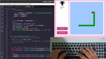 ASMR Programming - How to make a Snake Game in HTML, CSS and Javascript - No Talking