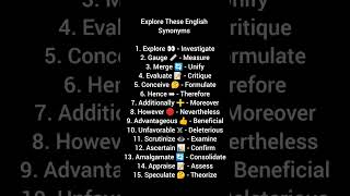 Explore These English Synonyms