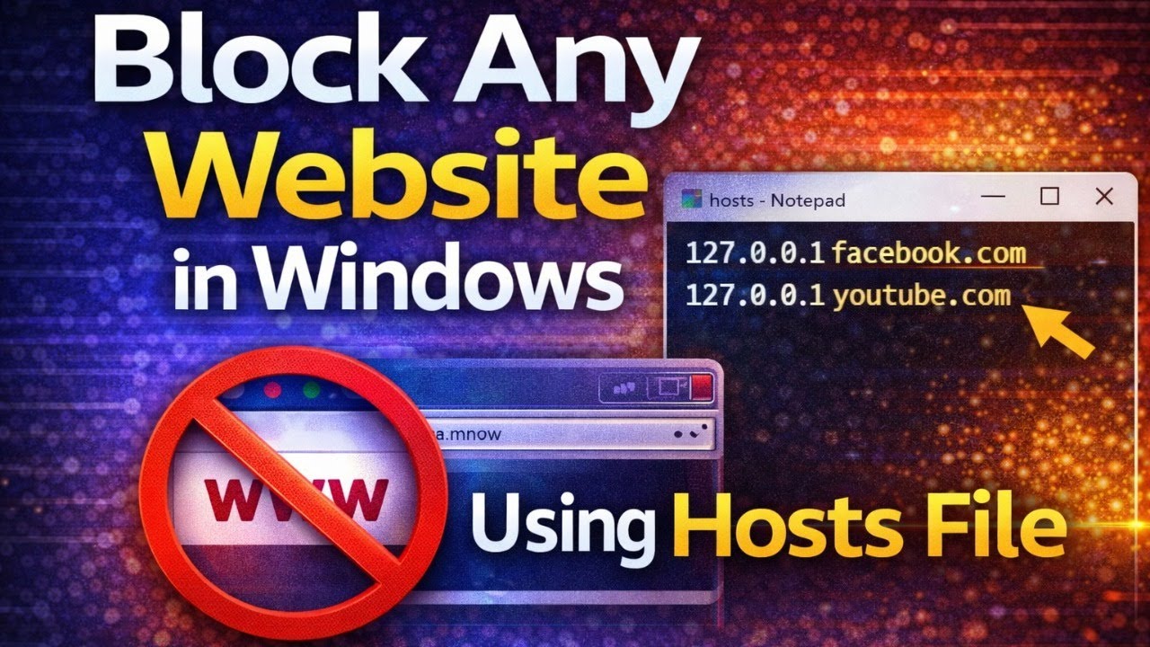 block any website using python [beginner python... Block Any Website in Windows Using Host File | Step by Step - YouTube