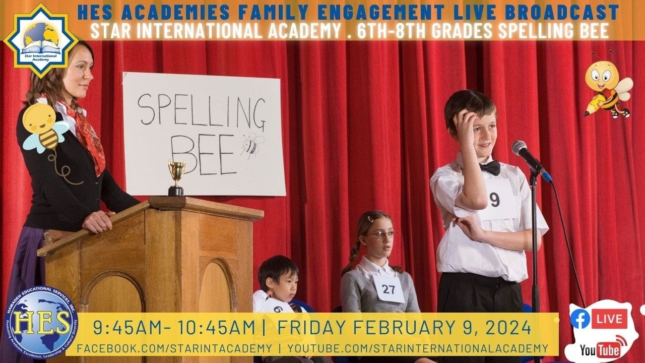 SIA Championship Spelling Bee Grades 6-8 Students - YouTube