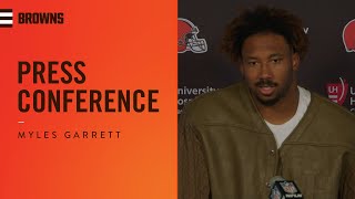 Myles Garrett Postgame Press Conference vs. Texans | Press Conferences