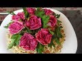 Праздничный салат Розы для любимого