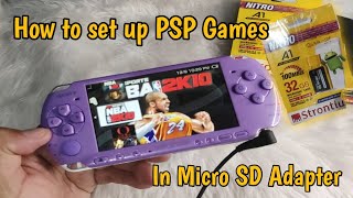 Psp Memory Stick Pro Duo Micro SD Adapter with Games | Unboxing | Set up screenshot 1