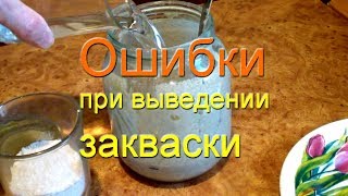 Ошибки при выведении ржаной закваски