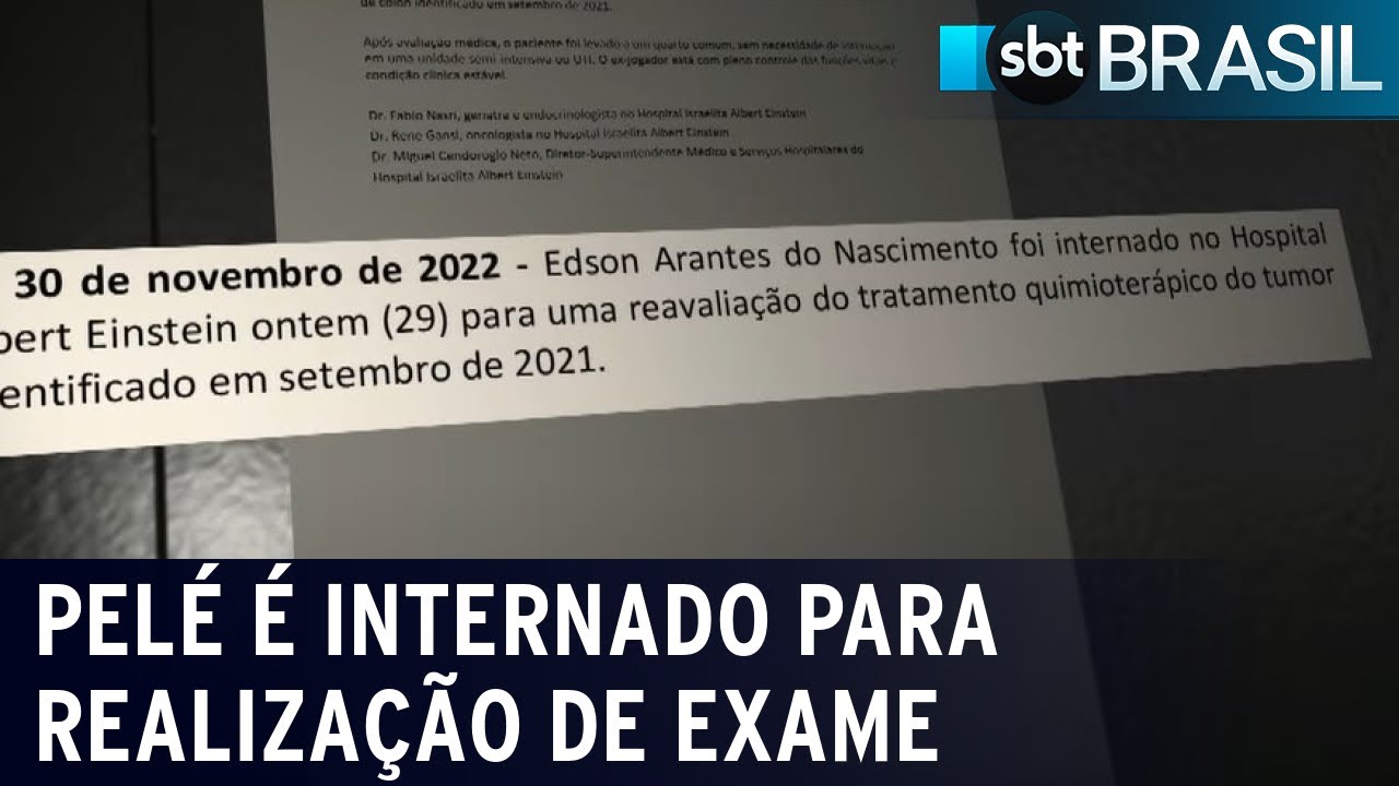 Pelé é internado para realização de exame | SBT Brasil (30/11/22)