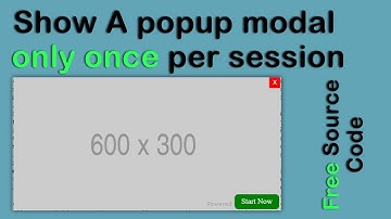 Show Popup Modal Only Once Per Session in jQuery